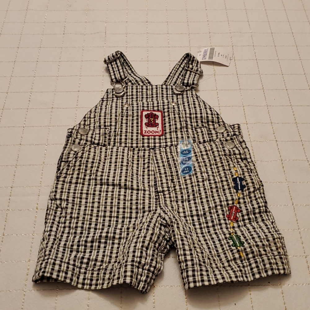Vintage gymboree overall race car zoom